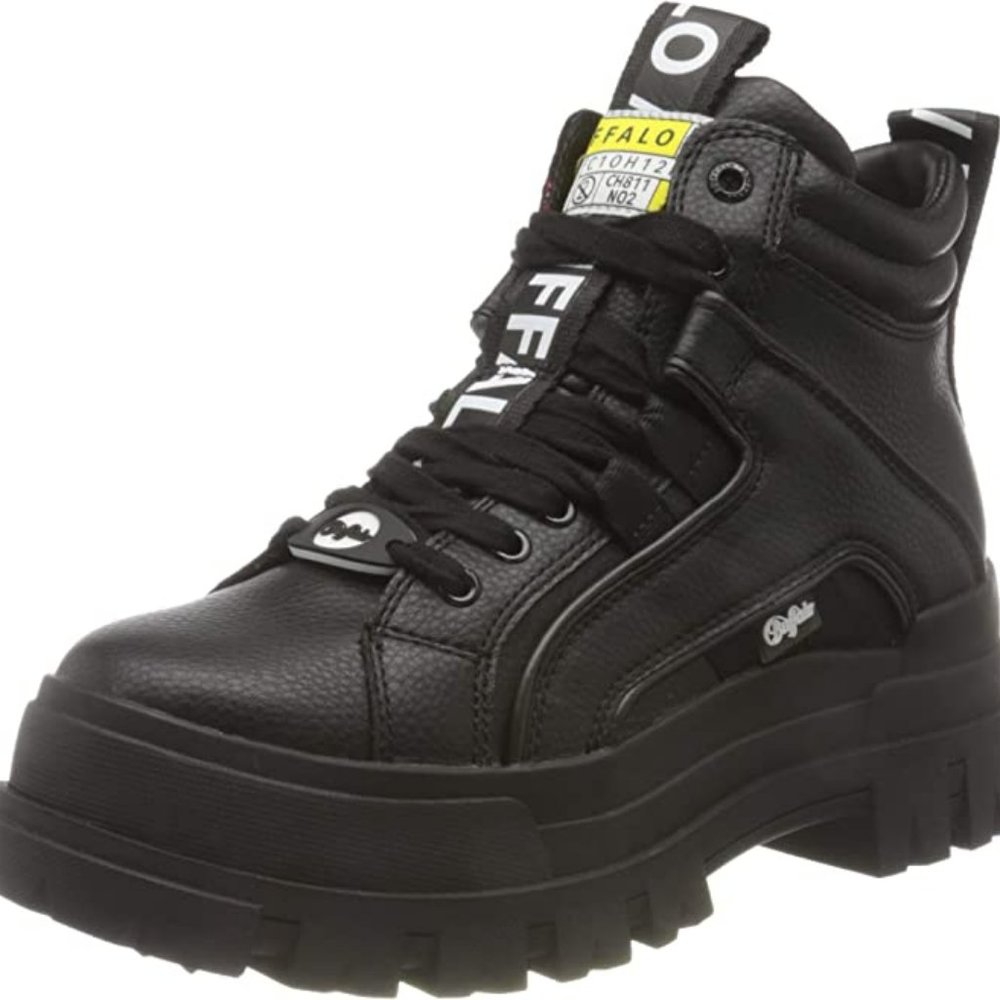 Buffalo Women's Aspha Nc Mid Sneaker, Black, 7